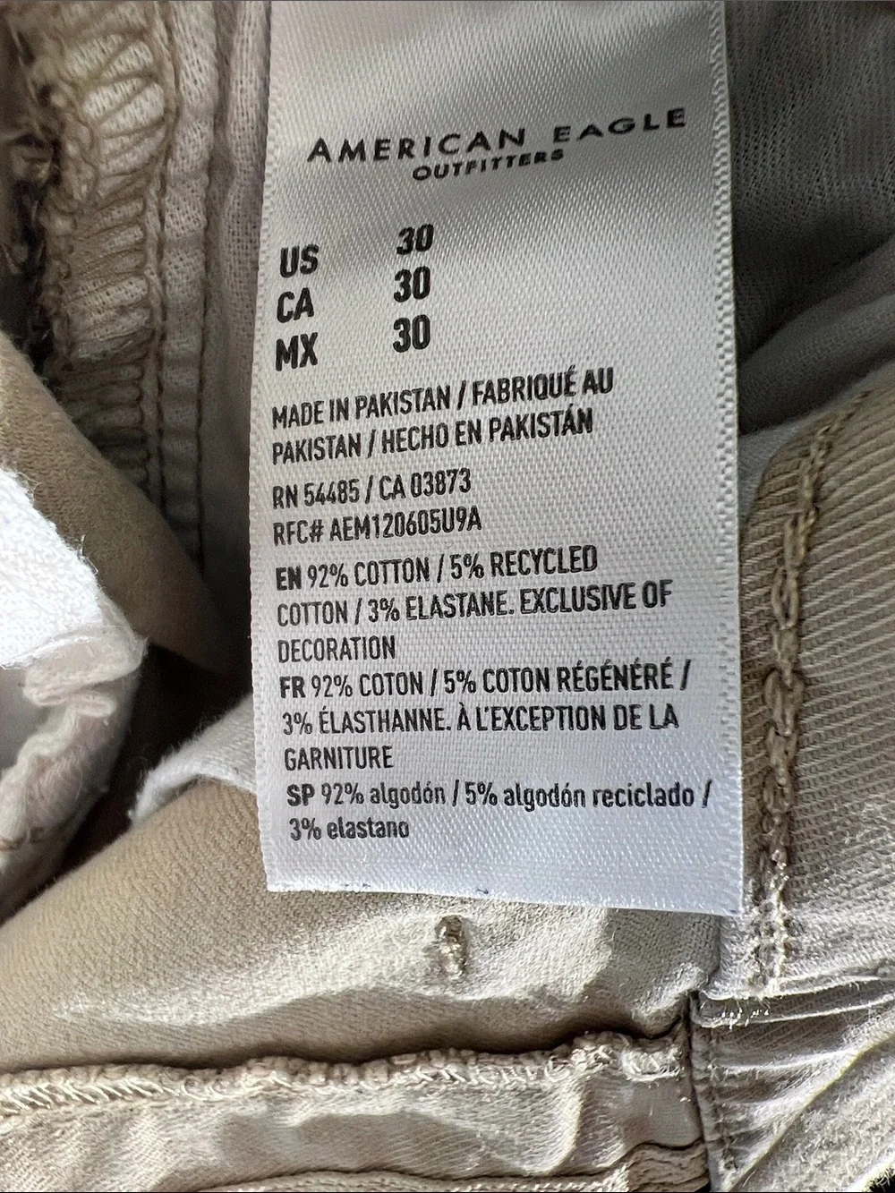 American Eagle Outfitters Men's Flat Front Shorts in Khaki